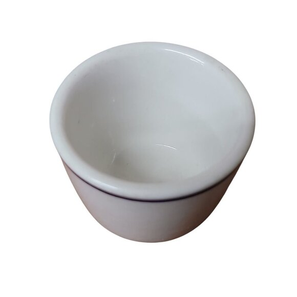 Walker China Coffee Cup Vitrified Jeannette Corp Restaurant Ware Vtg Blue Rim - Picture 13 of 13